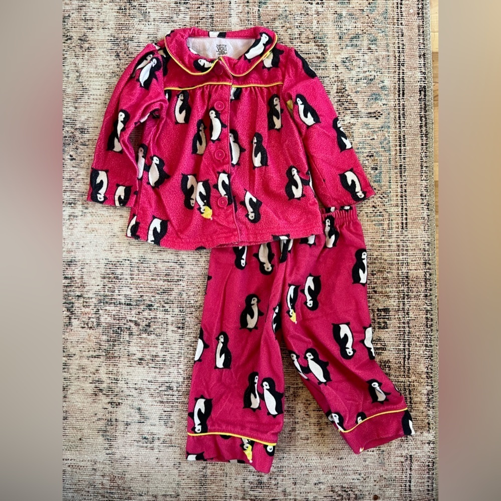 Carters Just one you baby girl penguin 🐧 pajamas size 12 months